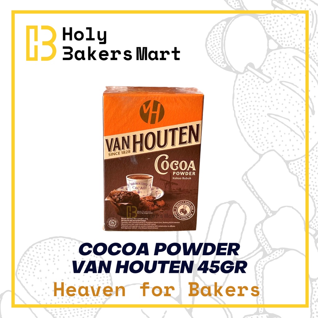 Jual VAN HOUTEN 45GR VAN HOUTEN COCOA POWDER 45GR COCOA POWDER VAN