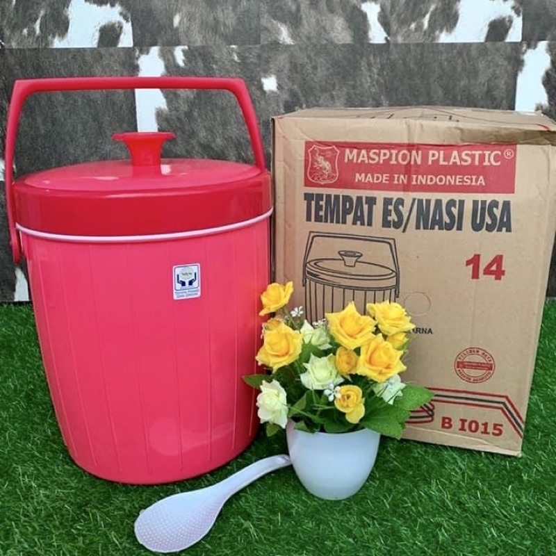 Jual Rice/Ice Bucket USA 14 Liter Termos Nasi Dan Es Maspion | Shopee ...