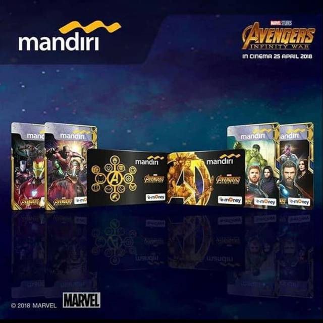 Jual Mandiri eMoney AVENGERS INFINITY ORI /Like eTOLL Tapcash Flazz or ...