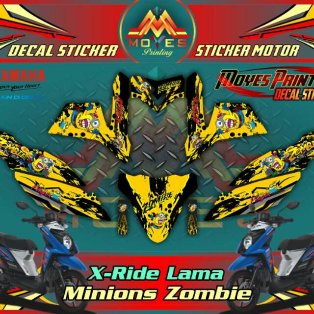 Jual STRIPING DECAL YAMAHA X-ride sticker motor Decal sticker X-ride ...