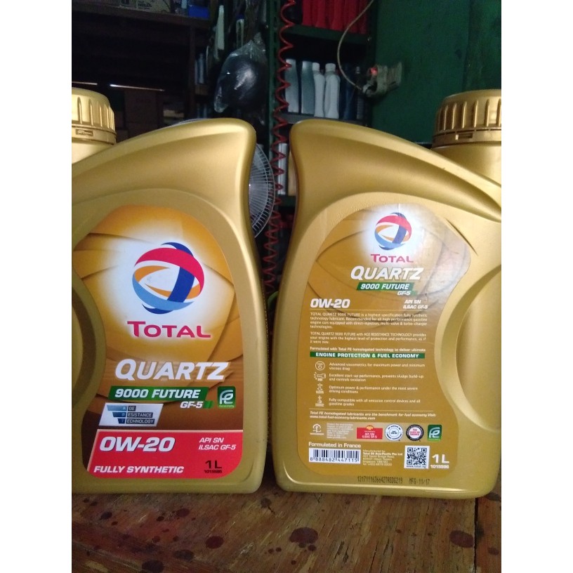 Jual Total quartz 9000 sae 0w20 api sn ilsac gf5 fullsynth original ...