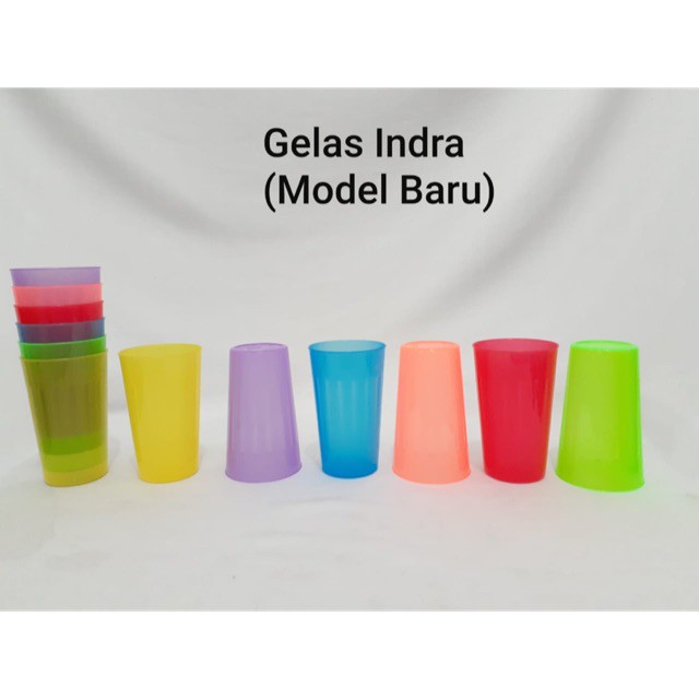 Jual Gelas Plastik Indra Warna Ice Tea 64601 Shopee Indonesia 0039