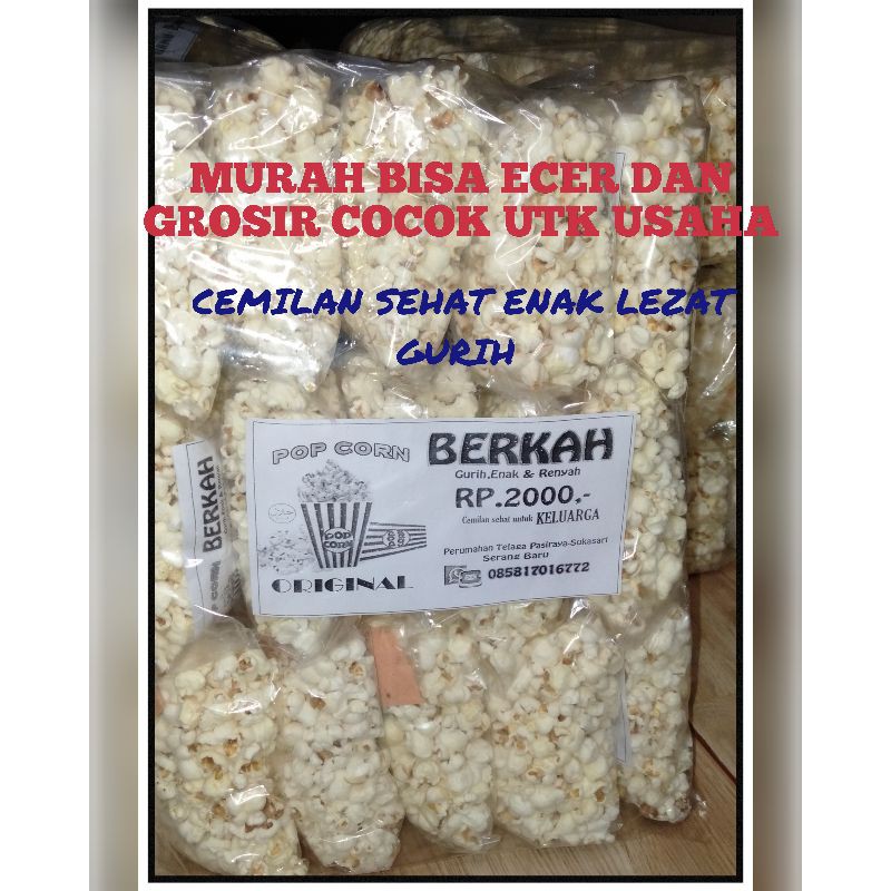Jual MURAH Rp.2000 Cemilan POPCORN berkah Grosir dan ecer rasa Barbeque ...