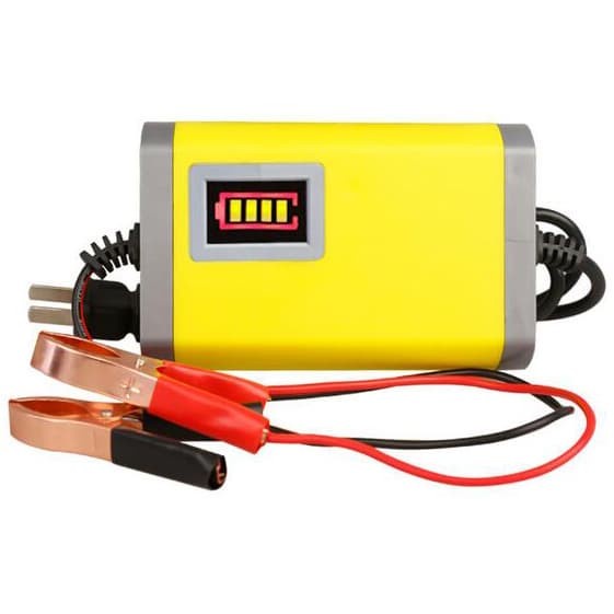 Jual Harga Promo Alat Cas Aki / Charger Aki Motor 12V 2A - Yellow