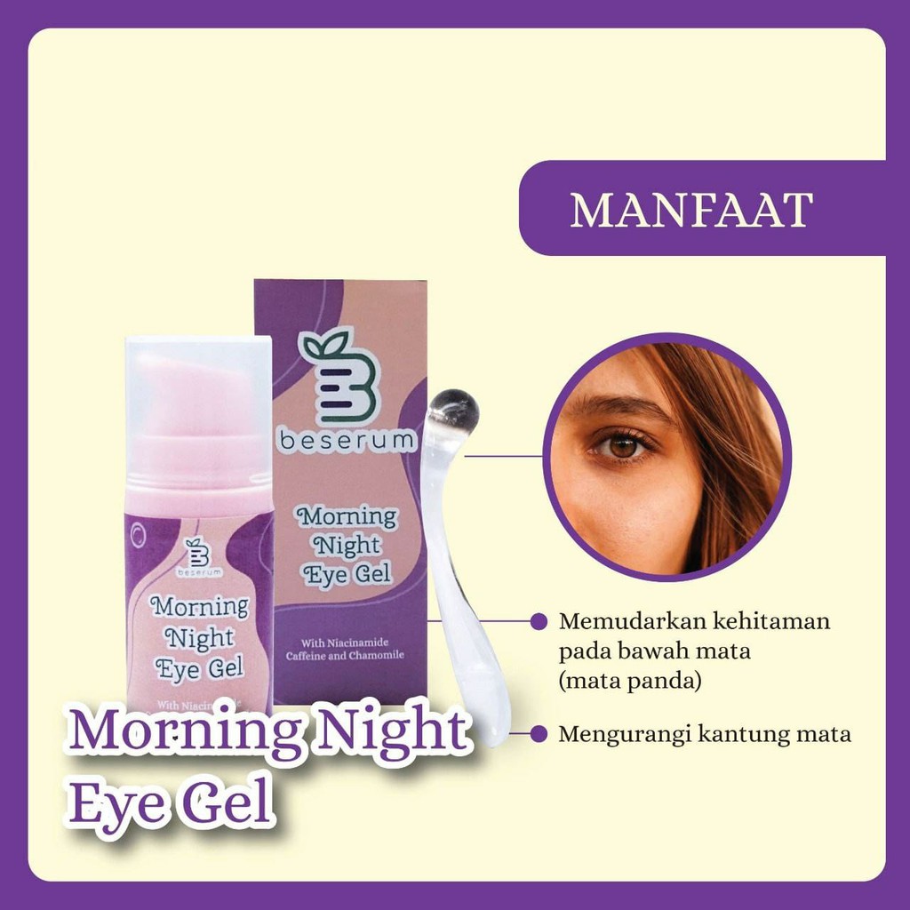 Jual BESERUM Morning Night Eye Gel / Eye Serum Untuk Kantung Mata, Mata