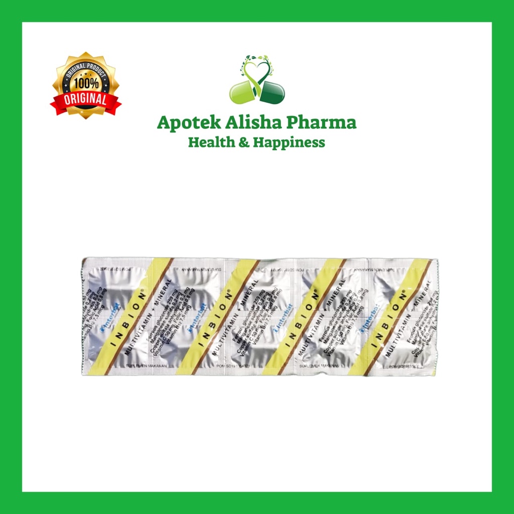 Jual Inbion Kapsul (Strip 10kapsul) Tonikum Kapsul Multivitamin+Mineral ...