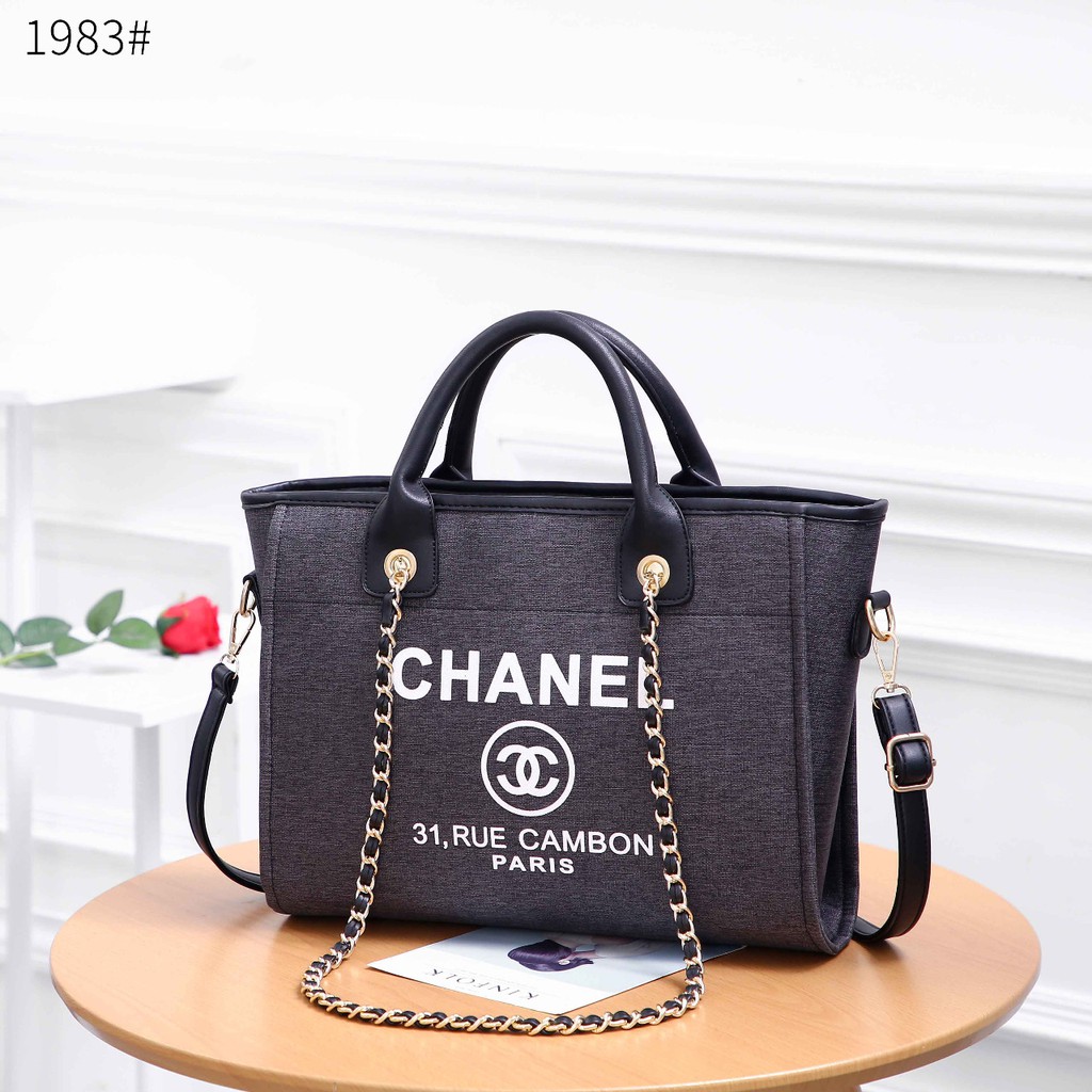 Chanel Denim 31 Rue Cambon Tote w/ Tags - Blue Totes