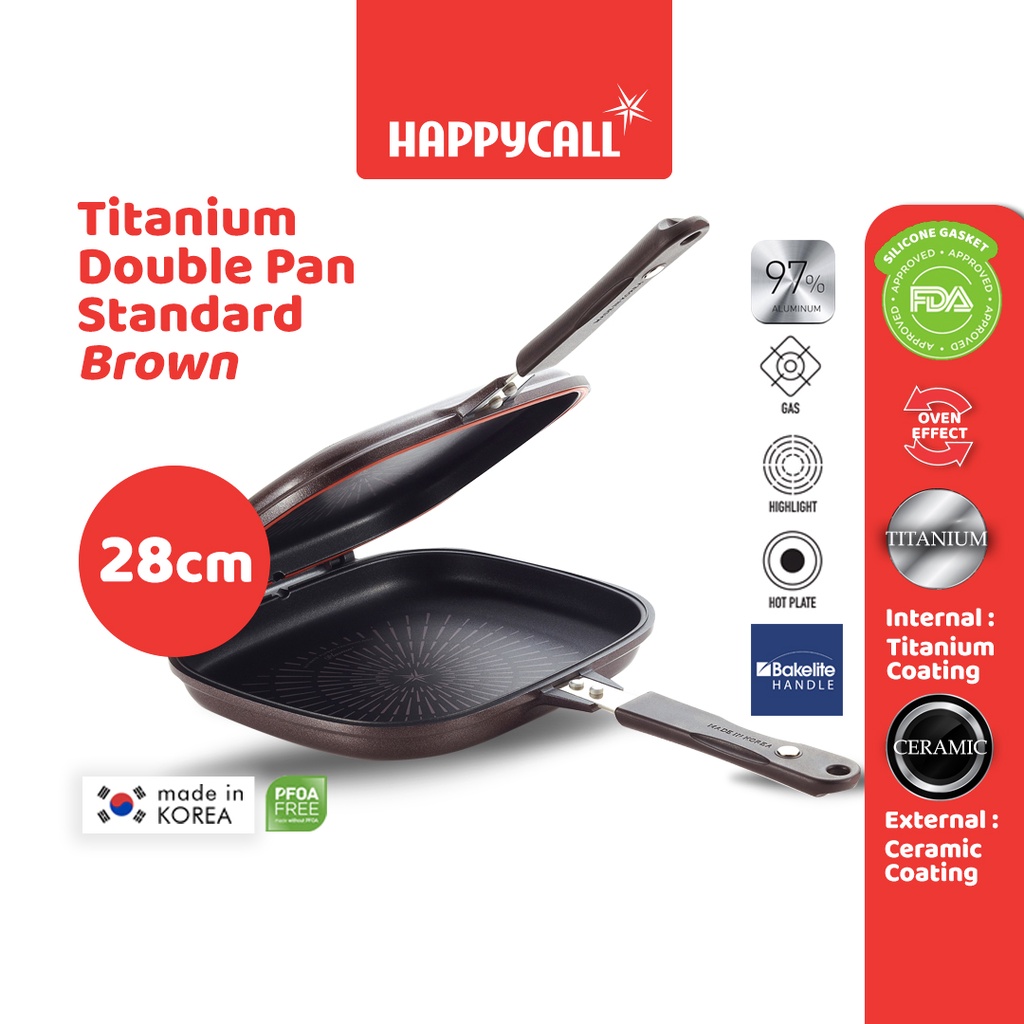 Jual Happycall Titanium Double Pan Standard Shopee Indonesia