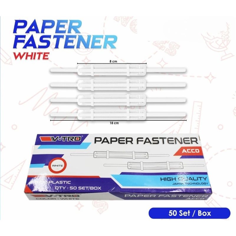 Jual PAPER FASTENER ACCO PUTIH ISI 50pcs | Shopee Indonesia