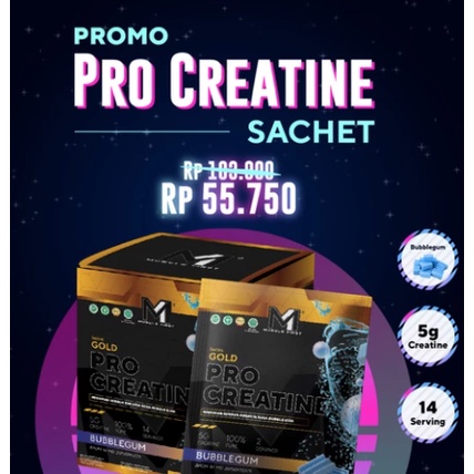 Jual M1 Muscle First Pro Gold Creatine Sachet 14 Serving (7 Sachet ...