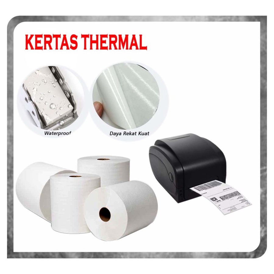 Jual KERTAS THERMAL 100x150mm / Thermal Label isi 350 Pcs MODEL ROLL