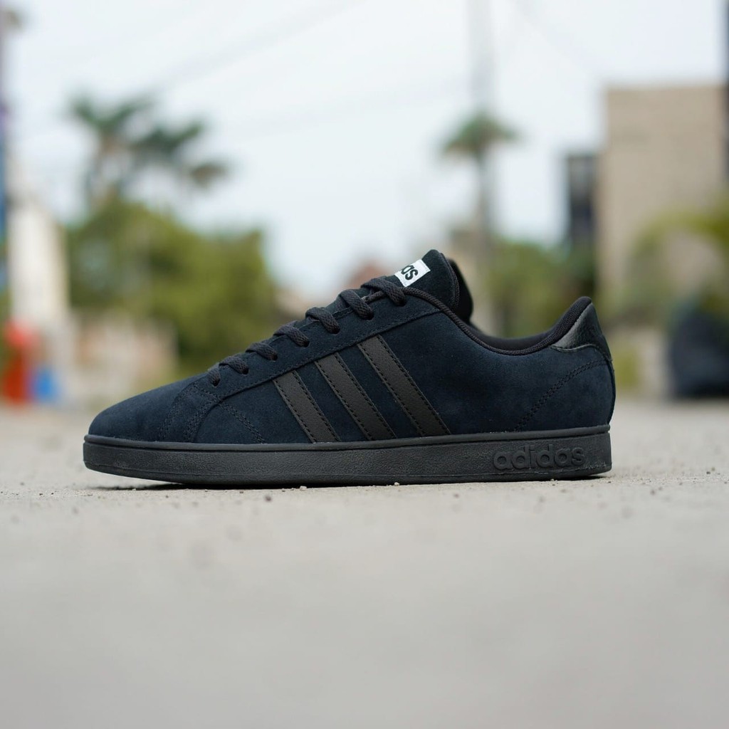 Adidas neo baseline suede cheap full black