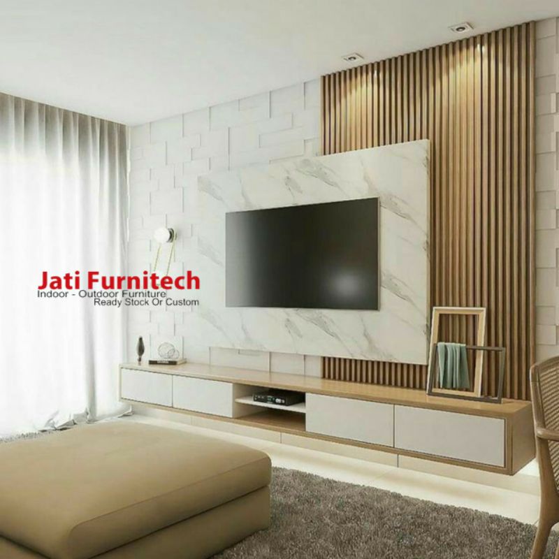 Jual Backdrop Tv Minimalis Modern Interior Design Custom Shopee Indonesia