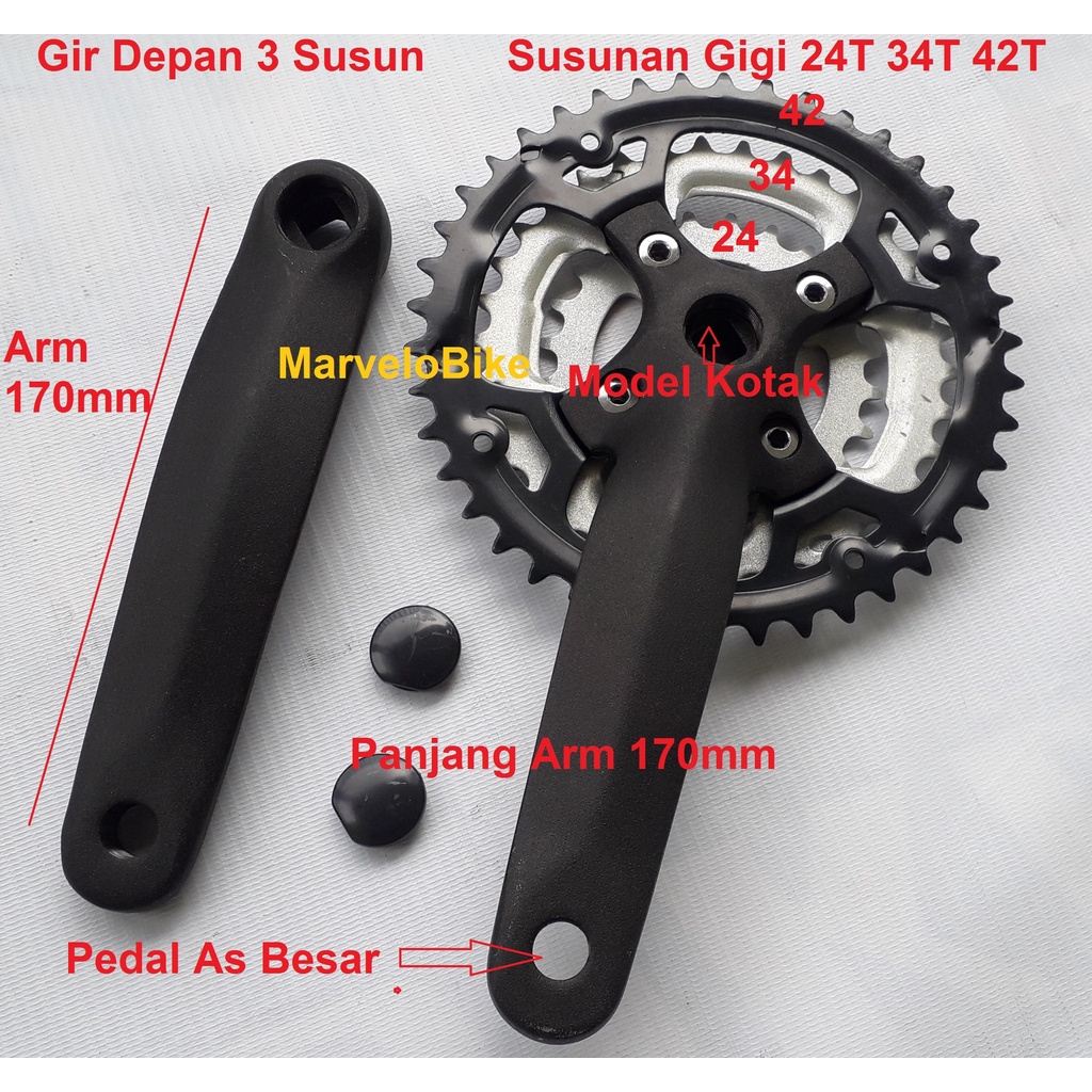 Crankset sepeda mtb hotsell