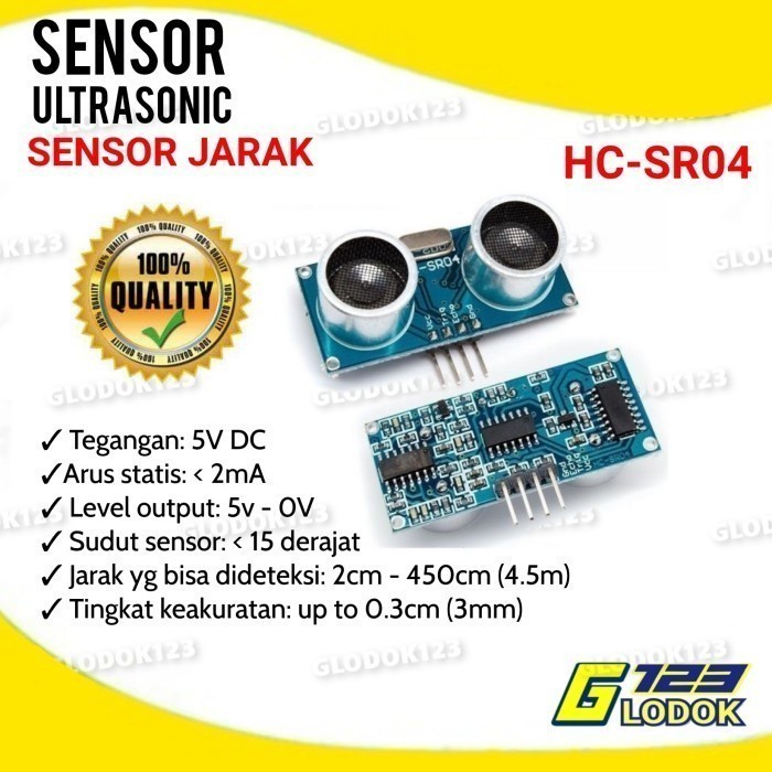 Jual Produk Terbaru Sensor Ultrasonik Sensor Ultrasonic Module Sensor Jarak Hc Sr Shopee