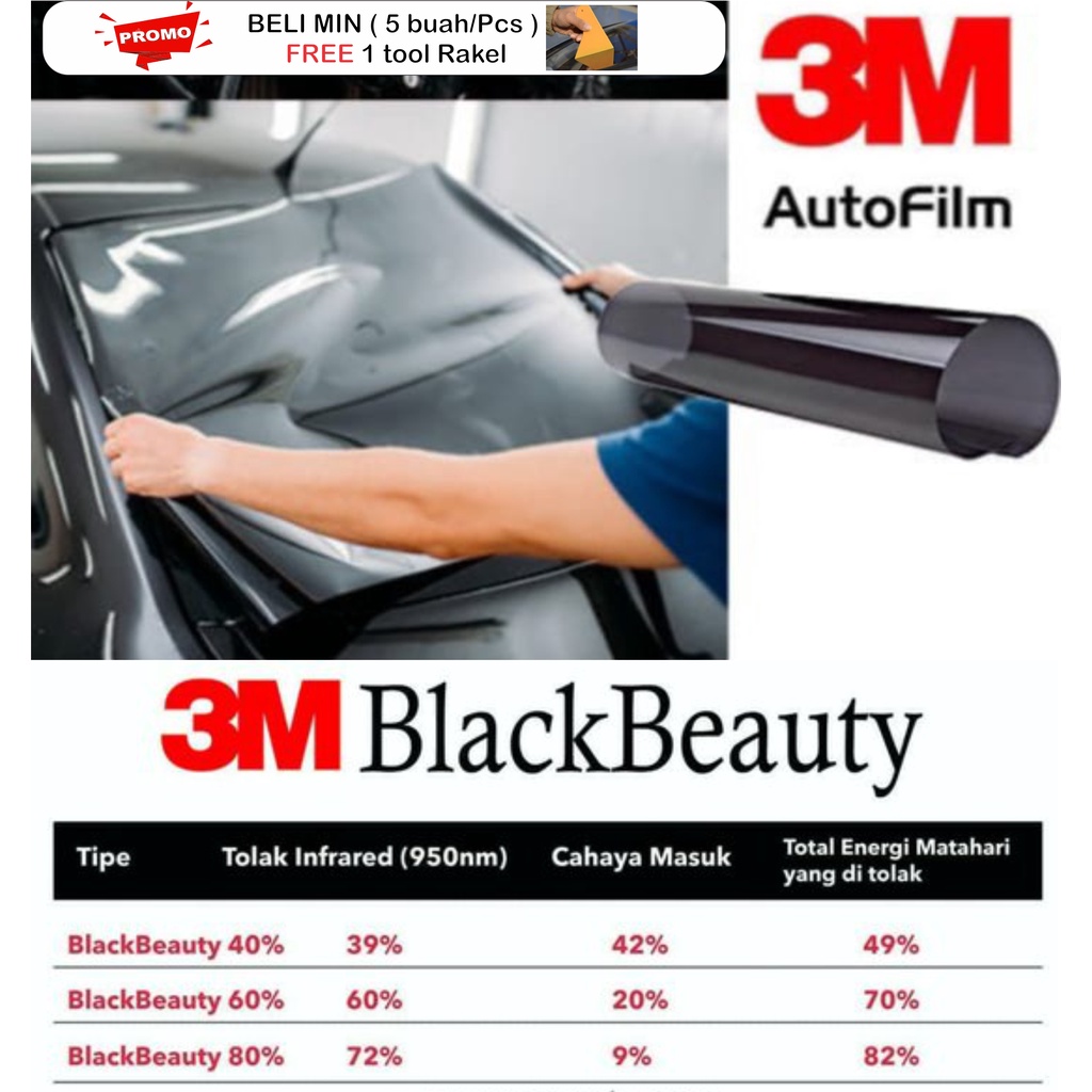 Jual Kaca Film 3M Blackbeauty 40%/Kaca Film 3M Peredam Panas/Kaca Film ...