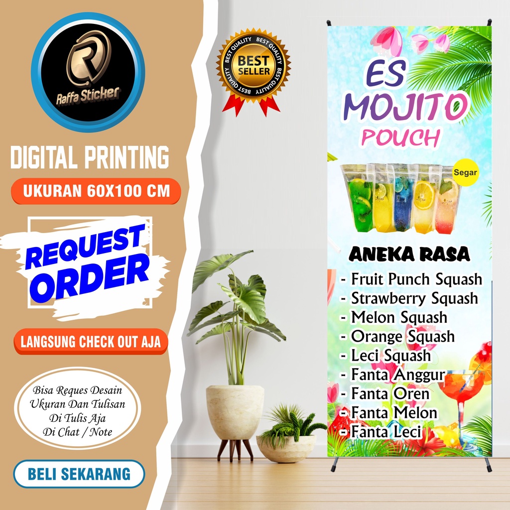 Jual Spanduk Banner Backdrop Es Mojito / Spanduk Minuman Es Mojito ...