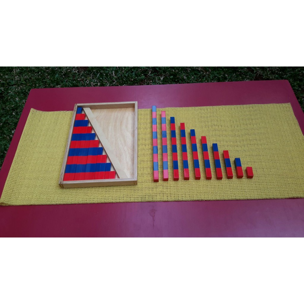 Elite Montessori Small Numerical Rods With Number Tiles | Math Learning Material For Addition & Subtraction