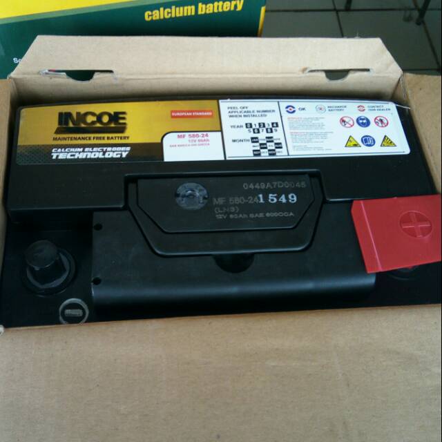 Jual Aki Accu Kering Incoe 58024 80 AH, BMW, Mercy, Volvo, Fortuner VRZ