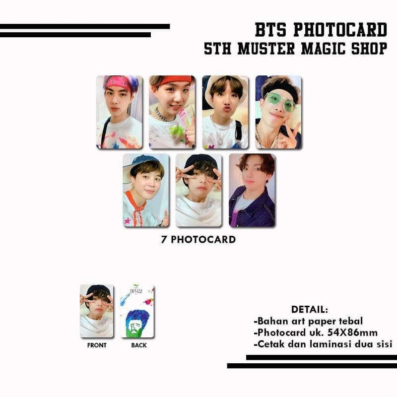 BTS 5th Muster outlet Magic Shop no photocard!