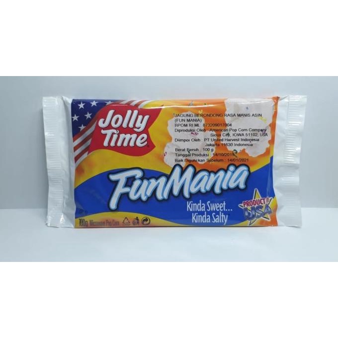 Jual JOLLY TIME POPCORN MICROWAVE ANEKA VARIAN RASA TBC, BOB, FM, B L