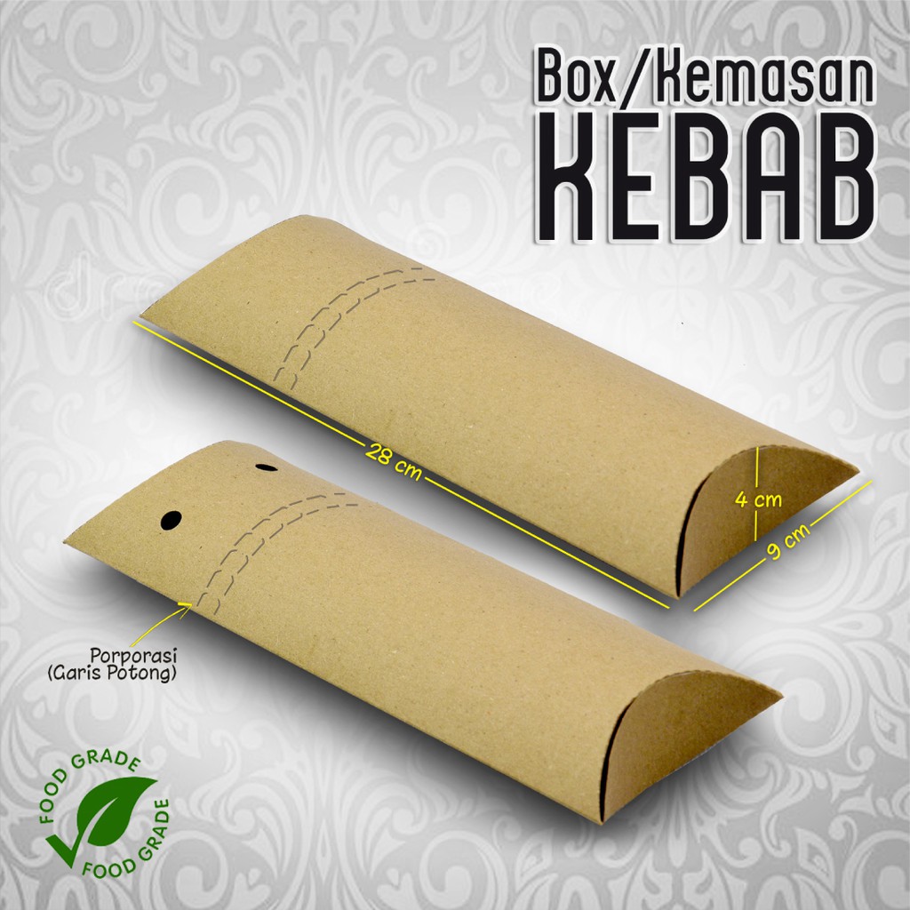 Jual Box Kebab - Dus Kebab - Kotak Kebab | KRAFT COKLAT (50pc) | Shopee ...