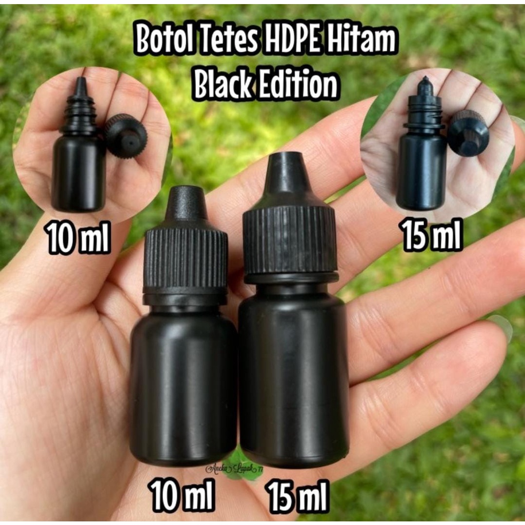 Jual Botol Tetes HITAM 10 / 15 ml botol tetes HDPE tahan bahan kimia ...