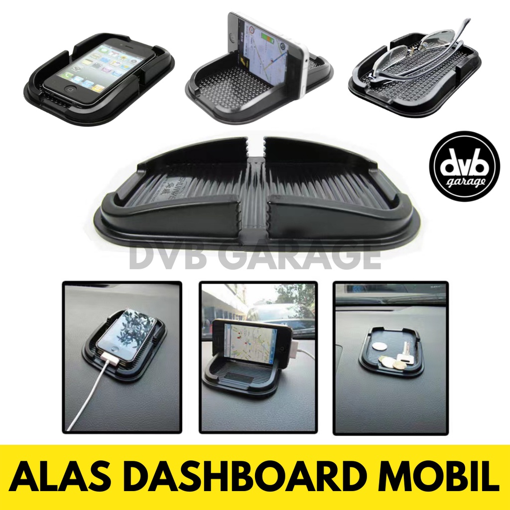 ALAS SILIKON DASHBOARD MOBIL - TEMPAT SILICONE HP KOIN ANTI SLIP MAT KARET DASBOR