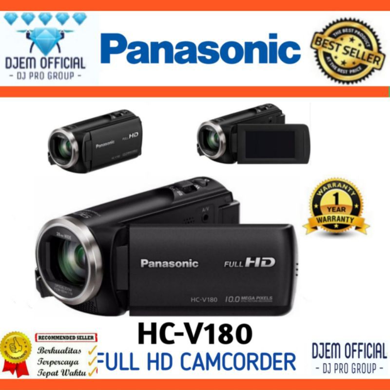 Jual Panasonic HC-V180 Camcorder Handycam V180 Camcorder V 180 50x ...