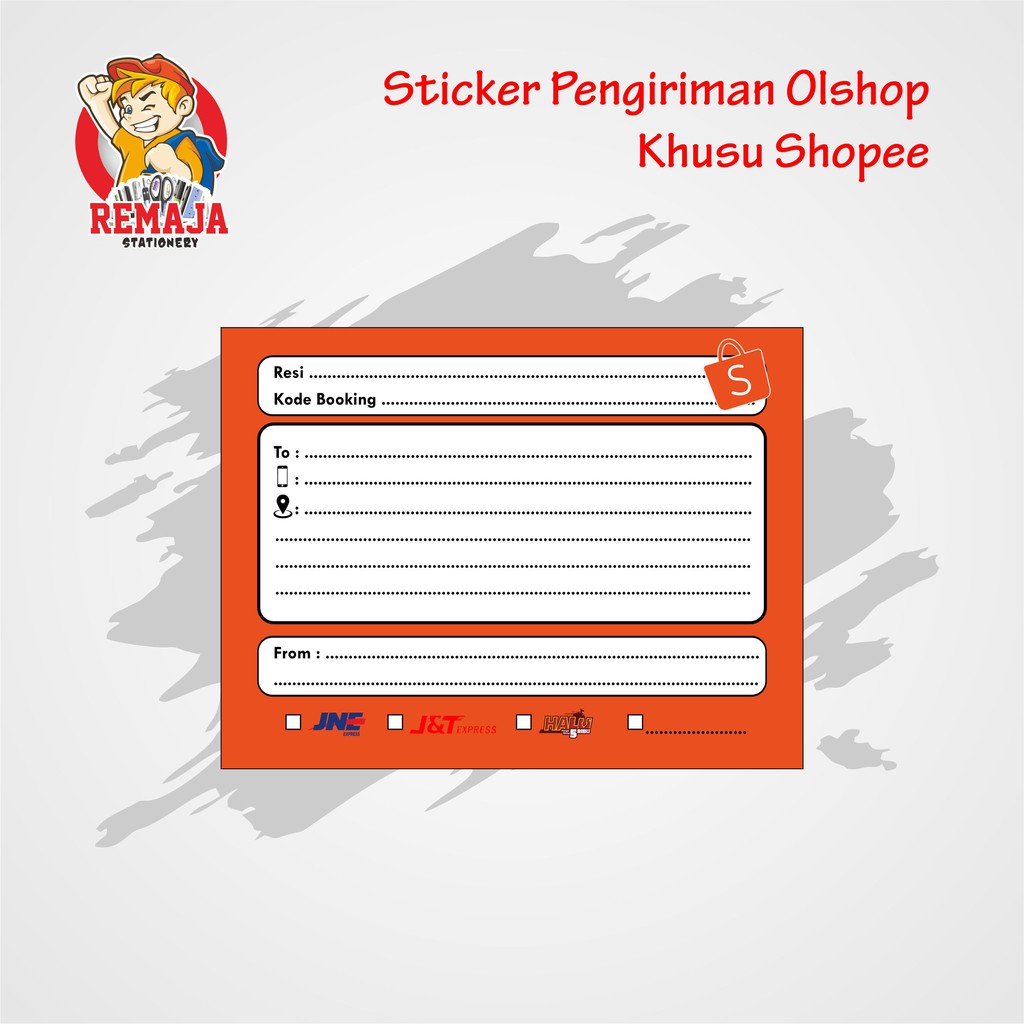 Jual Sticker pengiriman olshop/online shop shopee MIN ORDER 35pc ...
