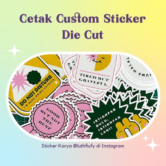 Jual Cetak Custom Cutting Sticker / Stiker Vinyl Die Cut | Shopee Indonesia