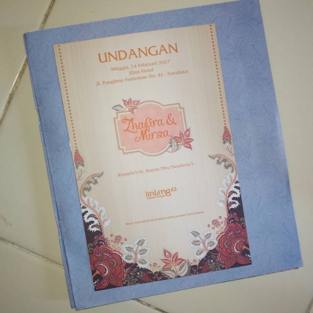 Jual Undangan pernikahan lintang 65 cetak+plastik | Shopee Indonesia