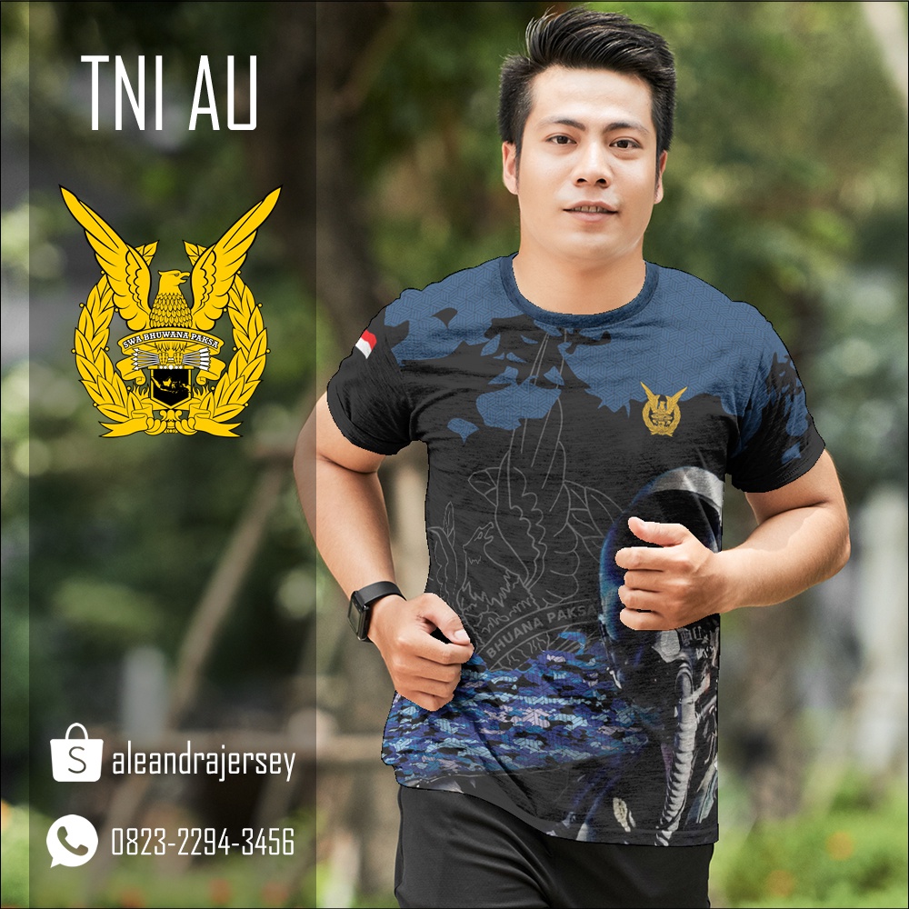 Jual Baju Kaos Jersey Tni Au Fullprint Printing Custom Premium Shopee Indonesia