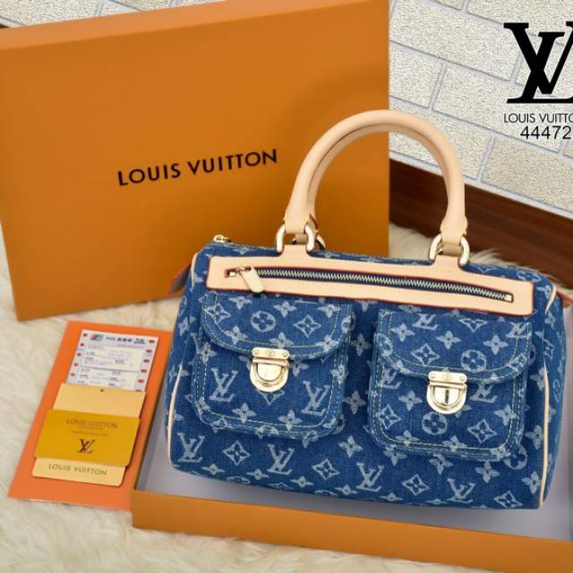 Tas Louis Vuitton Farisha - Kode : 20150AH - Merk : LOUIS VUITTON - Qualty  : Semi Premium - Bahan : Kulit - Warna : Blue - Ukuran…