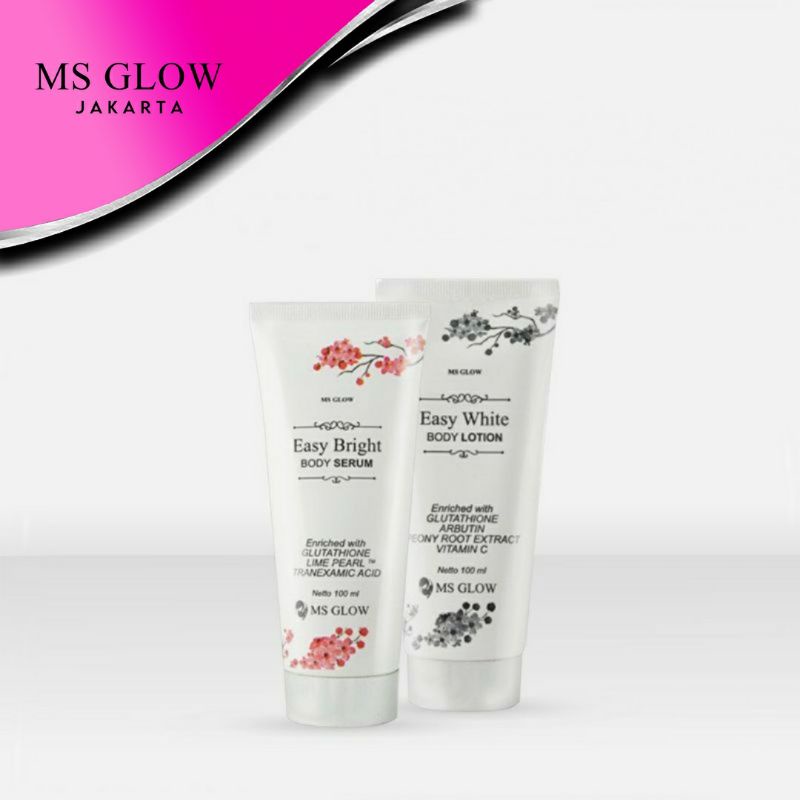 Jual [ MS GLOW ORIGINAL ] PAKET EASY WHITE BODY ORI BODY LOTION ASLI