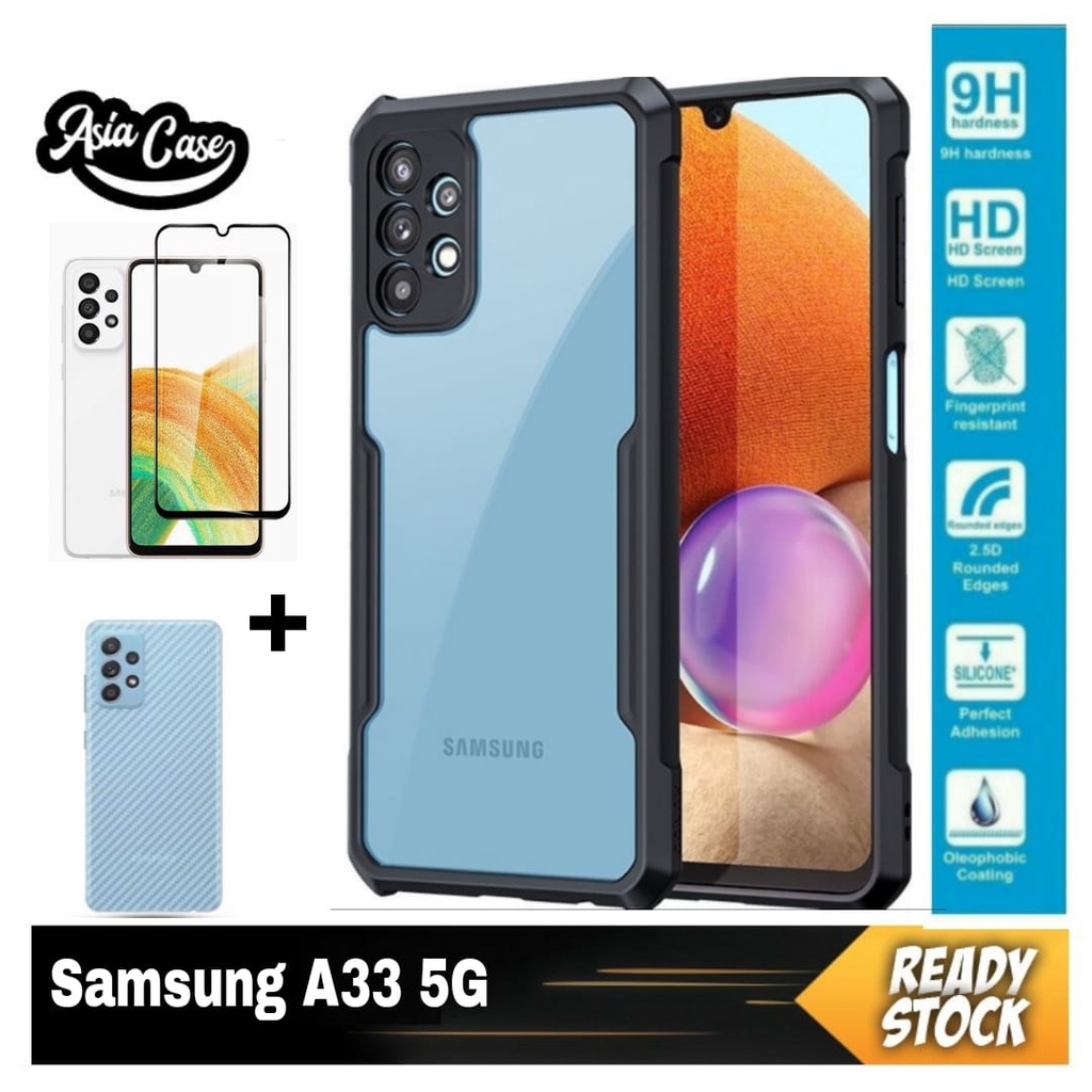 Jual Promo 3 IN 1 Case Samsung A33 5G Tempered Glass Full Layar Dan ...