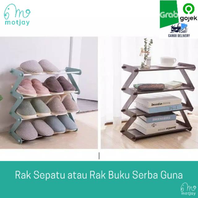 Jual Sepatu Zigzag Susun Rak Buku Serbaguna Shopee Indonesia