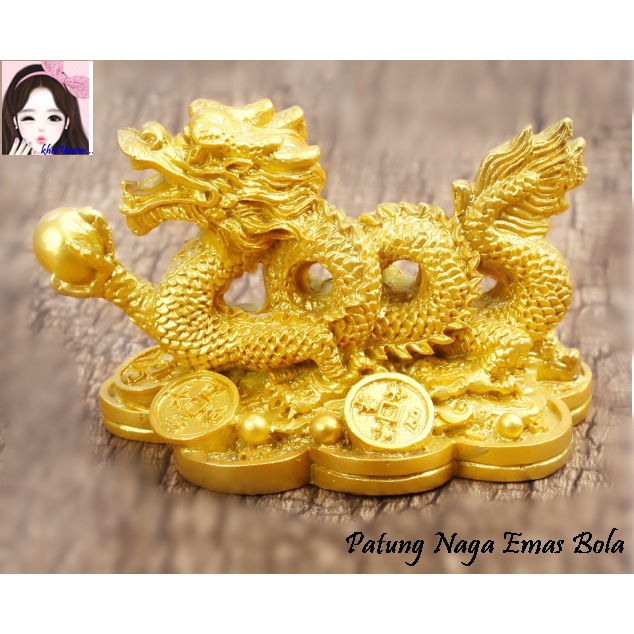 Jual Patung Pajangan Naga Emas Fengshui Diy Cocok Untuk Dekorasi Dan Topper Cake Shopee Indonesia