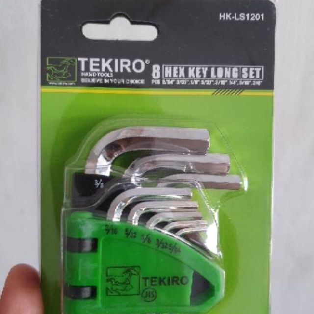 Jual TEKIRO KUNCI L SET INCHI PANJANG 8PCS HK-LS1201 | Shopee Indonesia