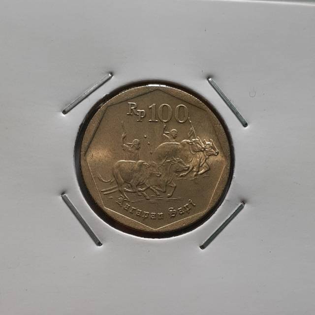 Jual Uang Koin Kuno 100 Rupiah Karapan Sapi Tahun Campur #Baru | Shopee