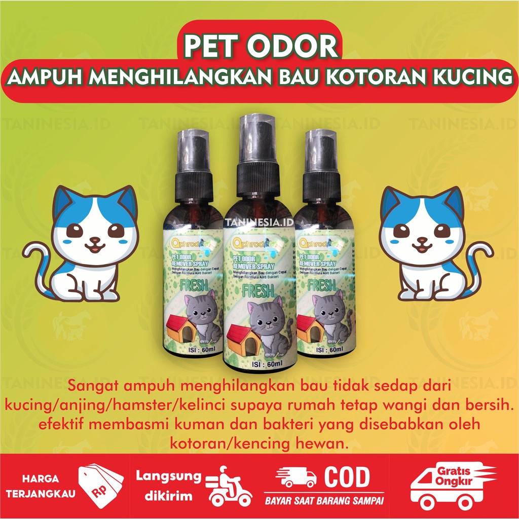 Jual PENGHILANG BAU KOTORAN KUCING DI PASIR SPRAY PET ODOR REMOVER