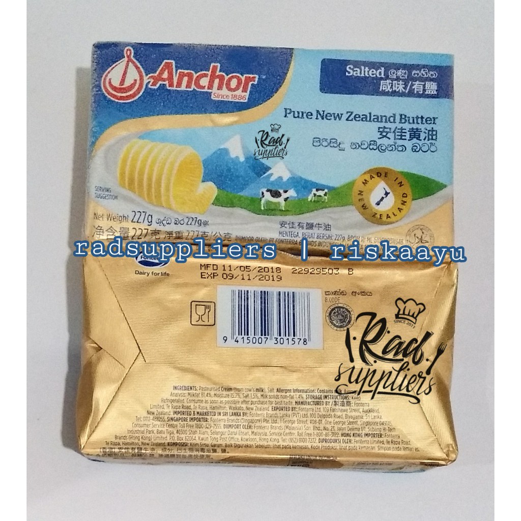 Jual [Bundling 2pack] Anchor Salted Butter 227gram, HARGA SPESIAL