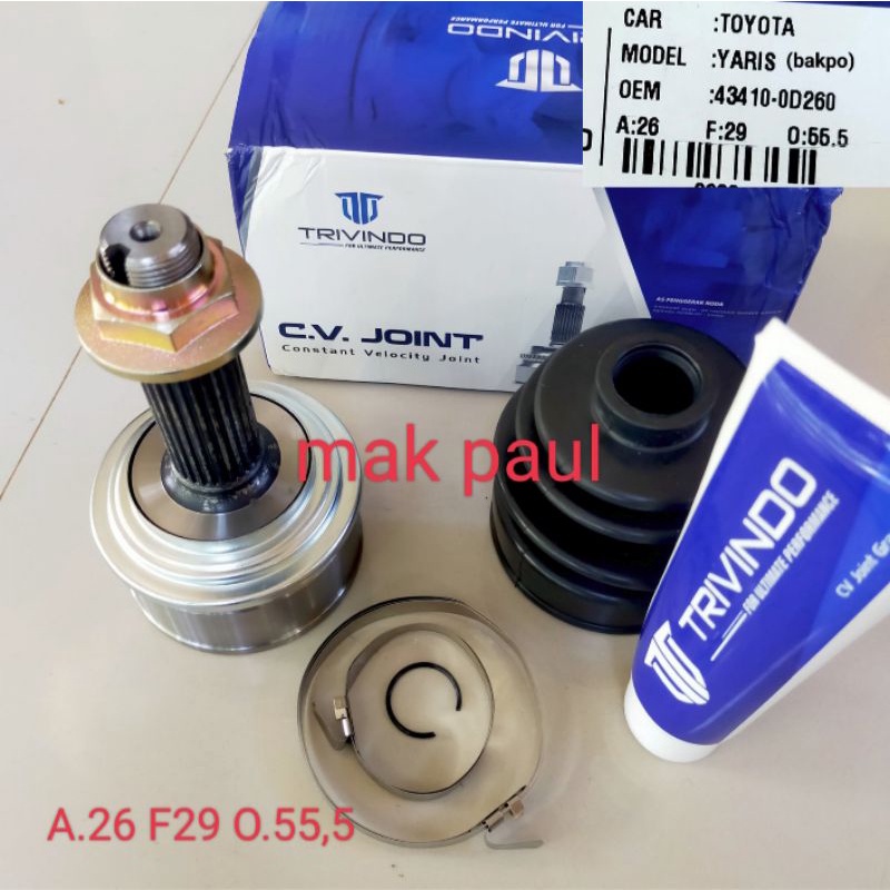 Jual CV JOIN joint roda luar YARIS bakpo 2007 - 2013 THAILAND | Shopee ...