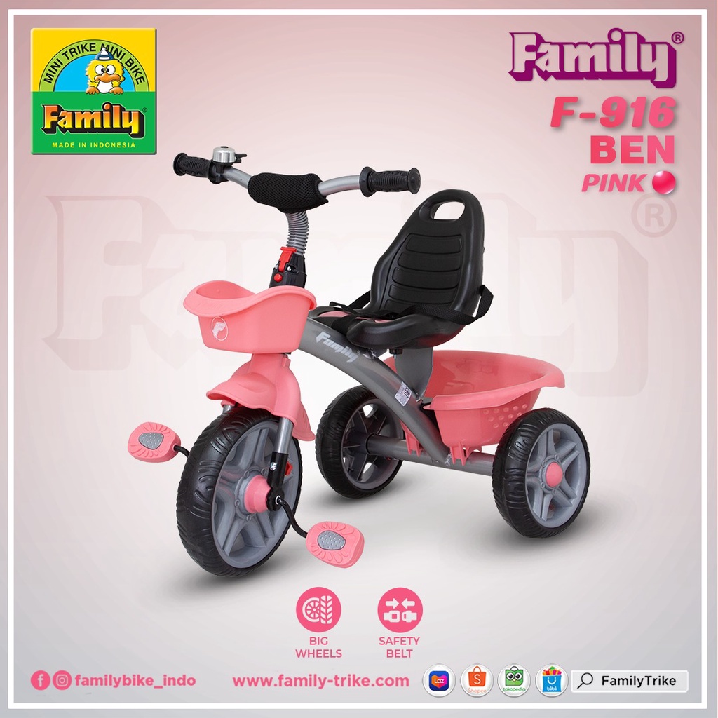 Jual SEPEDA ANAK RODA 3 FAMILY F 916 BEN | Shopee Indonesia