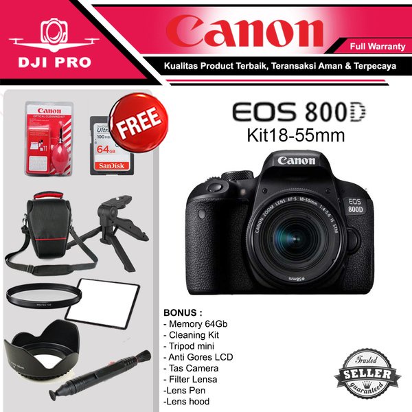 Jual Promo CANON EOS 800D KIT 18-55MM IS STM HARGA PROMO - KAMERA DSLR