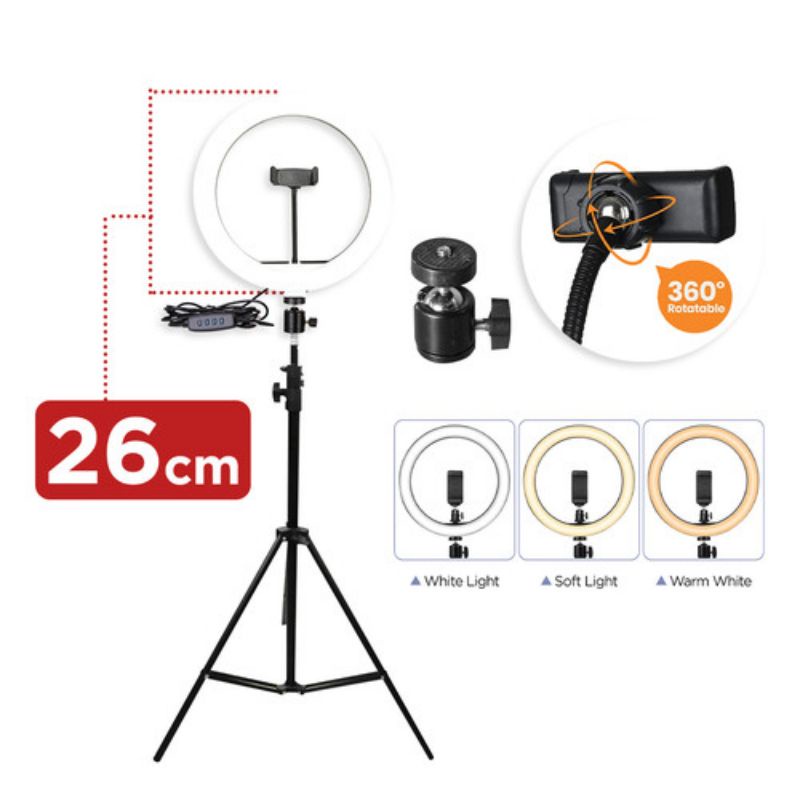 Jual Coretech Lumen Ring Light Stand Tripod Lampu Selfie Tiktok Vlog ...