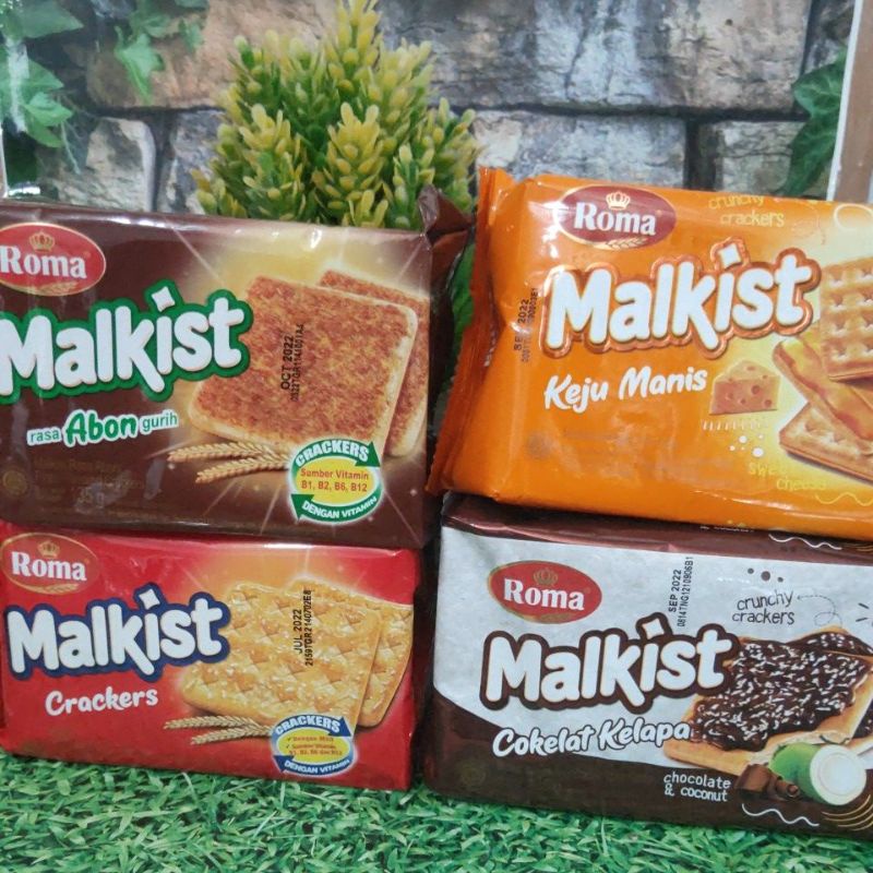 Jual Roma Malkist Pack Keju Manis/Coklat/Abon/Coklat Kelapa/Crackers