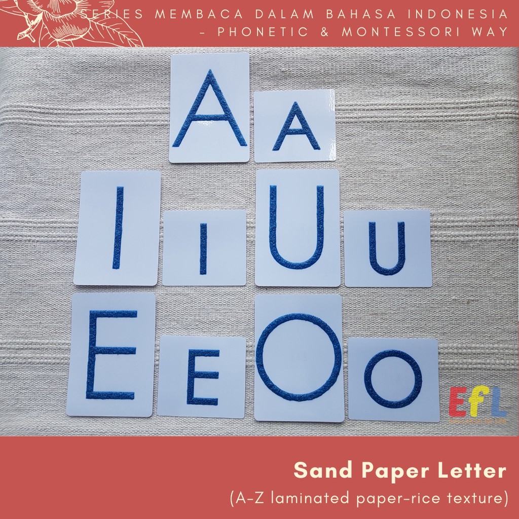 Jual Phonics Montessori - Material_02 Sand Paper Letter - Baca Tulis ...