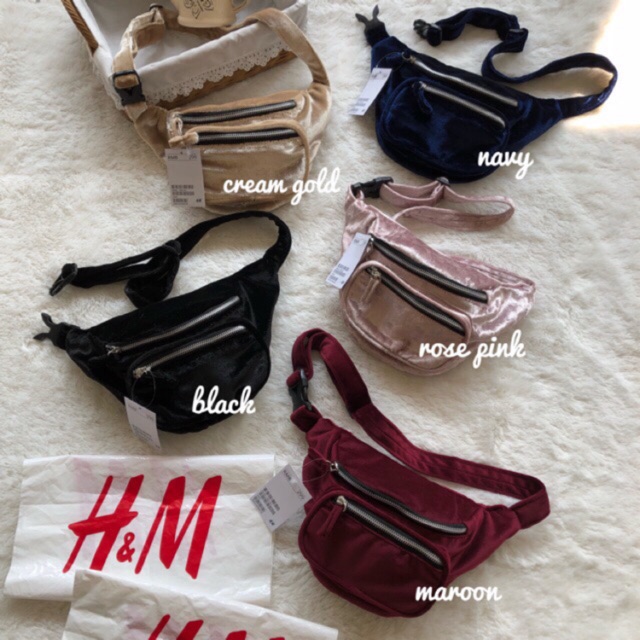 H&m waist 2025 bag velvet