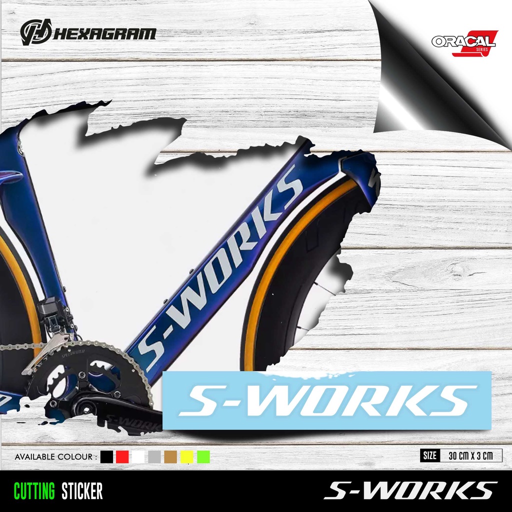 Jual Cutting Sticker Frame Sepeda S-WORKS Logo Besar | Stiker Cutting ...